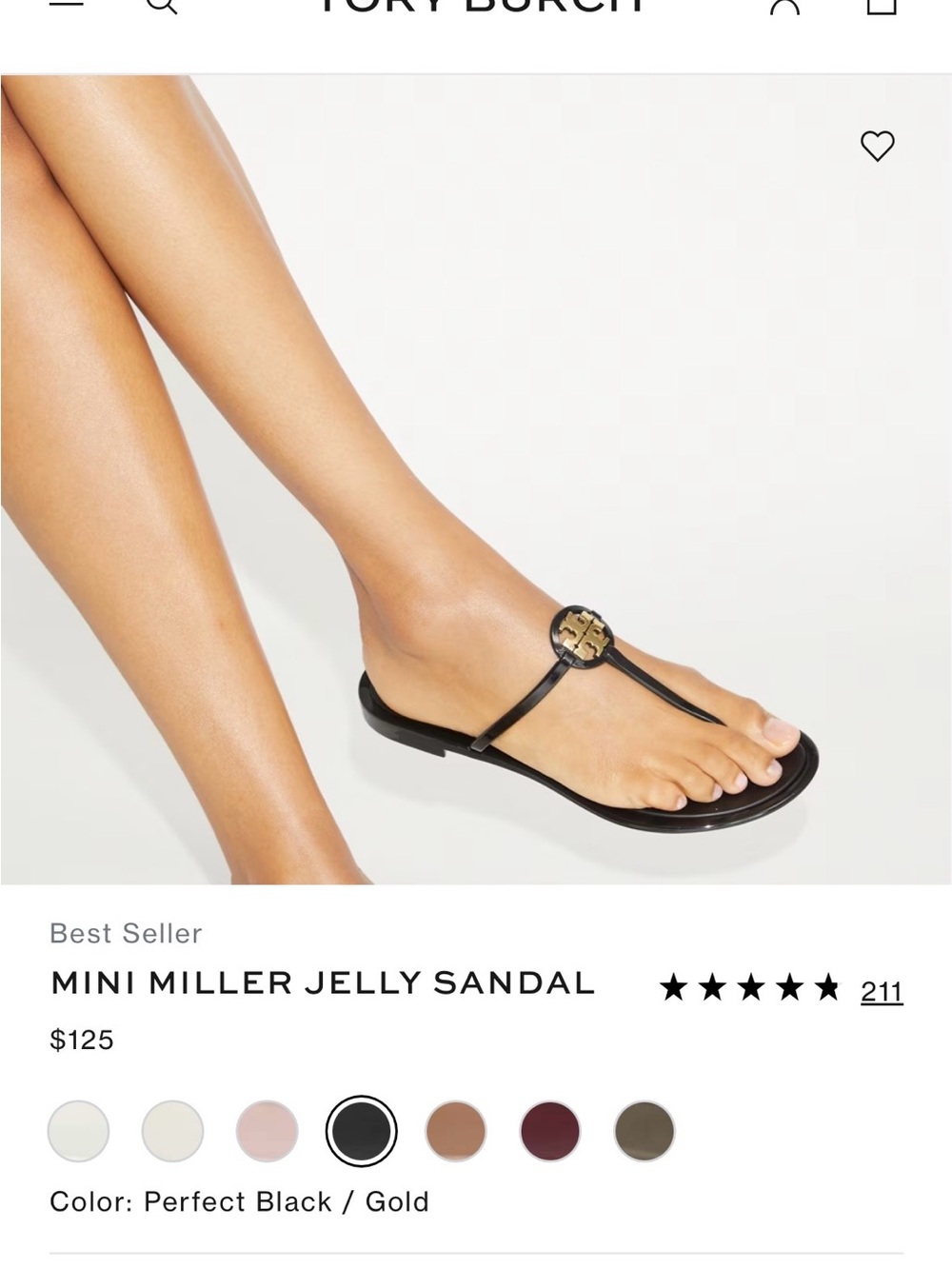 Mini Miller Tory Burch Black Jelly sandal - Picture 12 of 13